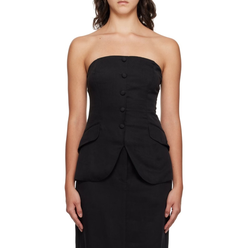 Reformation Black Tonya Tank Top Vest size 4